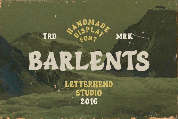 Discover Barlents: A Vintage Display Font for Timeless Design