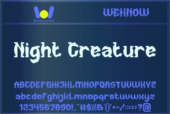 Discover the Enchanting World of the Night Creature Font