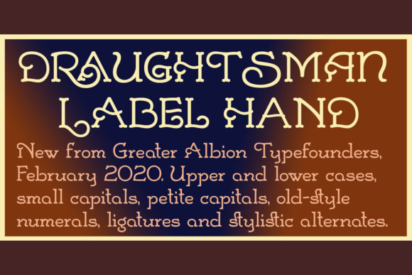 Draughtsman Label Hand: Vintage Display Font