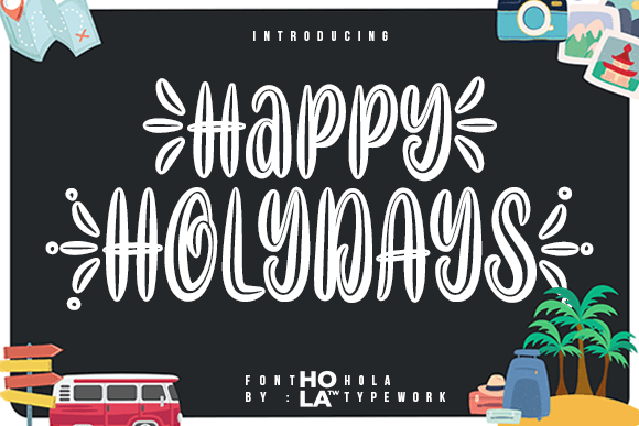 Happy Holydays: A Versatile Outline Display Font