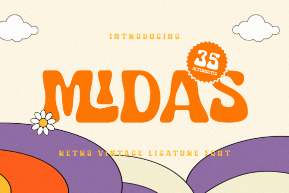 Midas: A Golden Retro Display Font for Timeless Designs
