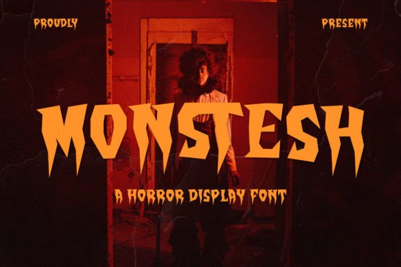 Monstesh: A Horror Display Font for Dark Designs