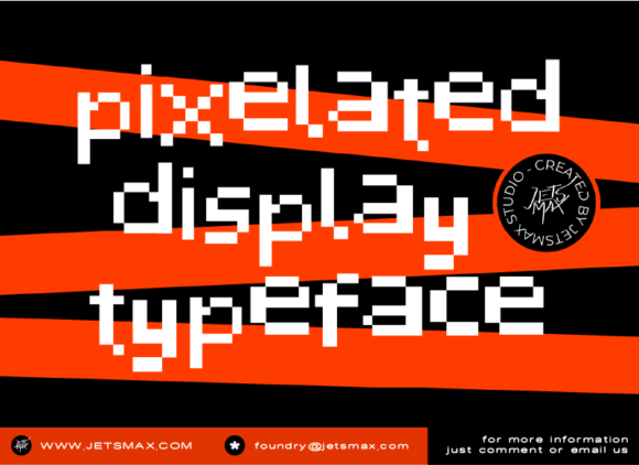 Pixelated: A Cool and Techno Display Typeface