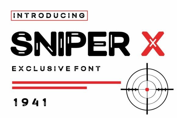 Sniper X: A Dynamic Display Font for Bold Designs